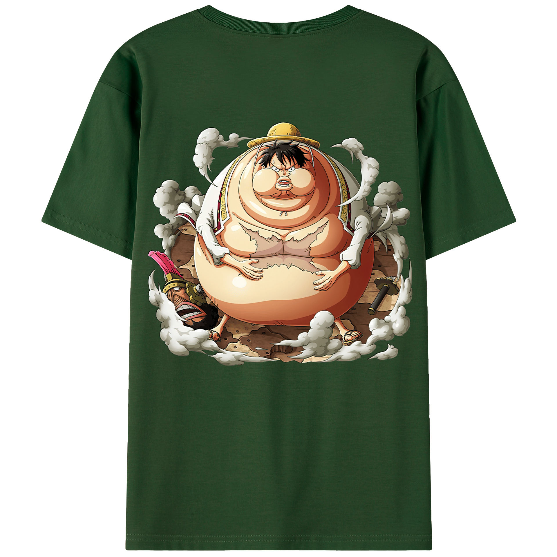 ワンピース モンキー・D・ルフィ ONE PIECE Monkey D. Luffy 綿100％半袖Tシャツ（背面プリント）
